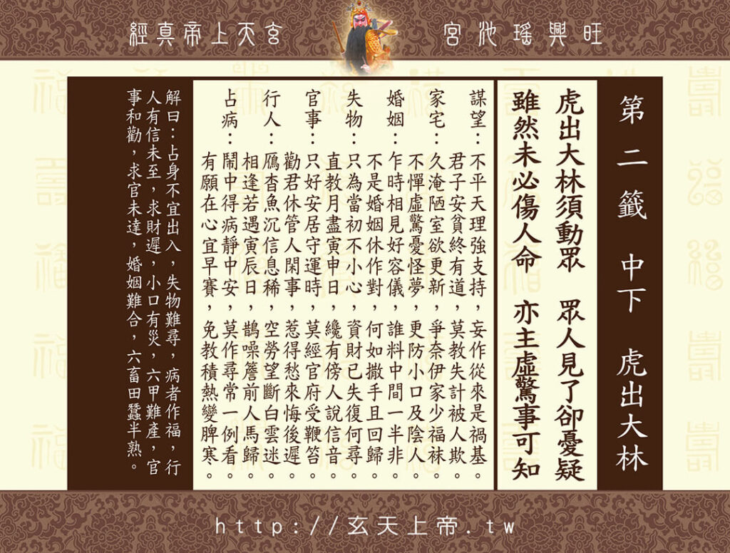 玄天上帝真經靈籤 2